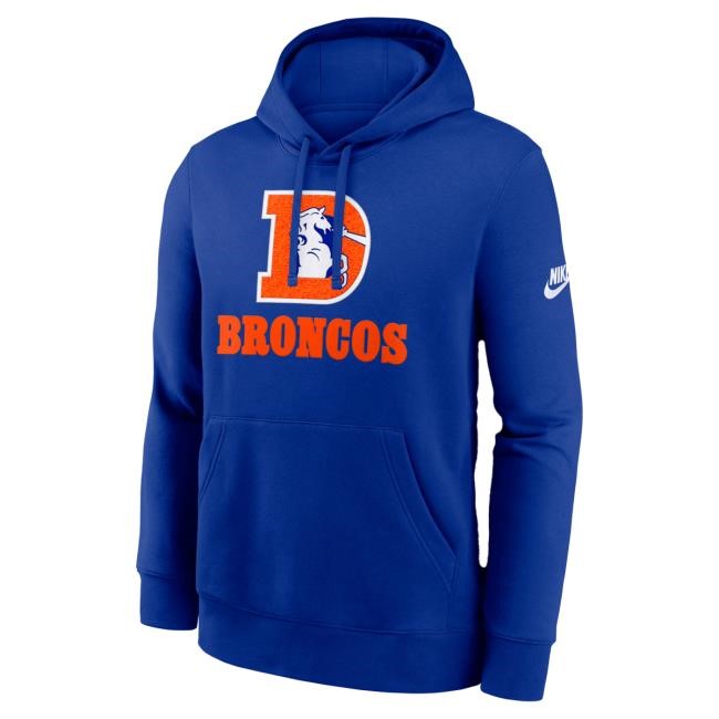 Official Denver Broncos Shop Men's Nike Royal Denver Broncos Best Season Rewind Club Hood DenverBroncos
