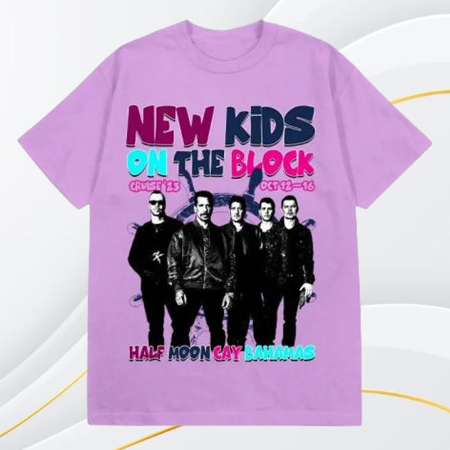 Official Merch Bar New Kids On The Block Store New Kids On The Block Cruise 2023 Photo Top Shirt Violet MerchBarNewKidsOnTheBlock Nkotb