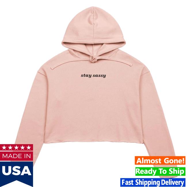 Official Joce Bedard Merch Store Stay Sassy Cropped Crew - Peach