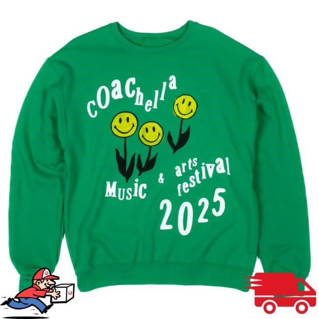 Coachella Merch Store Coachella Happiness Blooms Pullover Sweatshirt