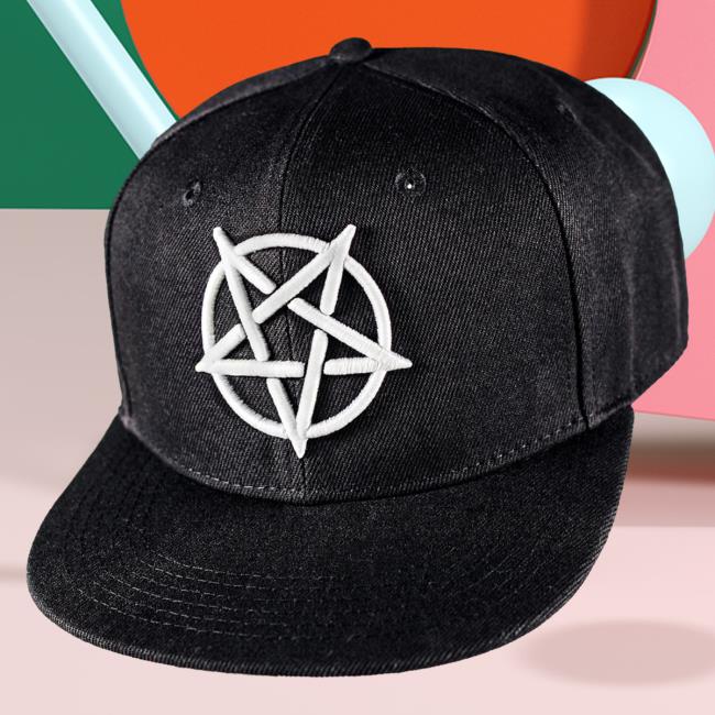 Official Ink Poisoning Apparel Clothing White Pentagram Snapback