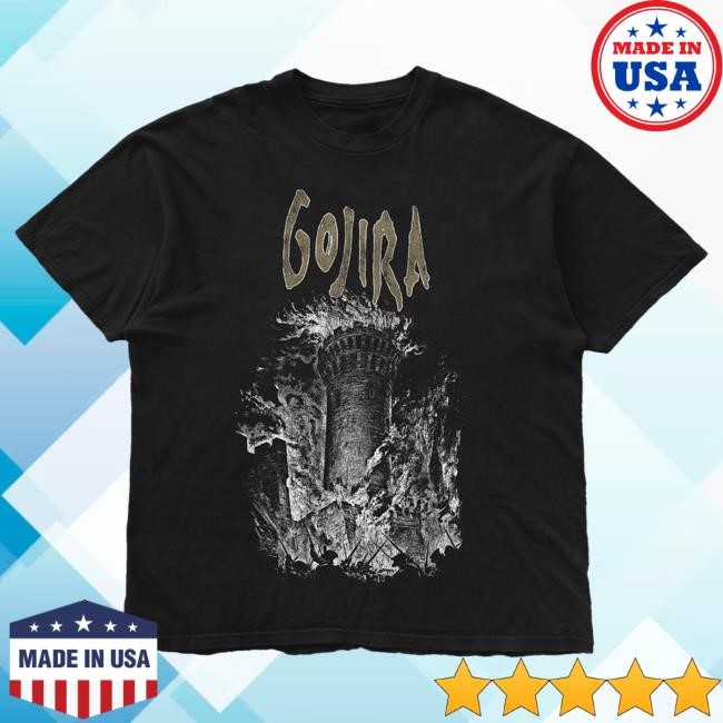 Official Gojira Merch Castle Burning Hot Shirt Gojira Apparel Clothing