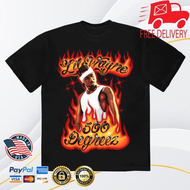 Lil Wayne Official Merch Shop 500 Degreez Airbrush 20Th Anniversary Tees