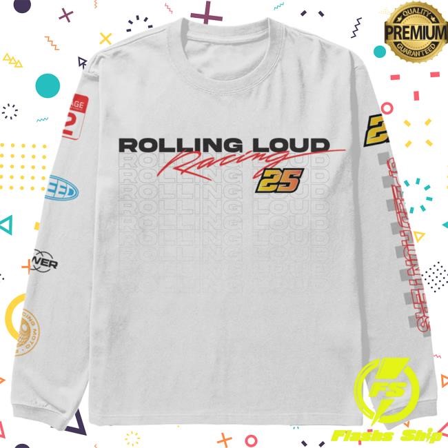 Official Rolling Loud Merch Store Shop Rolling Loud RL LA 25 Moto Cross White Long Sleeve RollingLoud