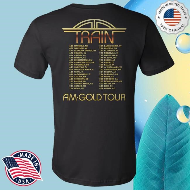 AM Gold Tour T Shirt Train Band Store Merch