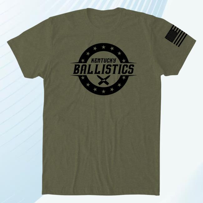Official Kentucky Ballistics Merch Bunker Branding Kentucky Ballistics KB Logo Tshirt Military Green BunkerBranding KentuckyBallistics