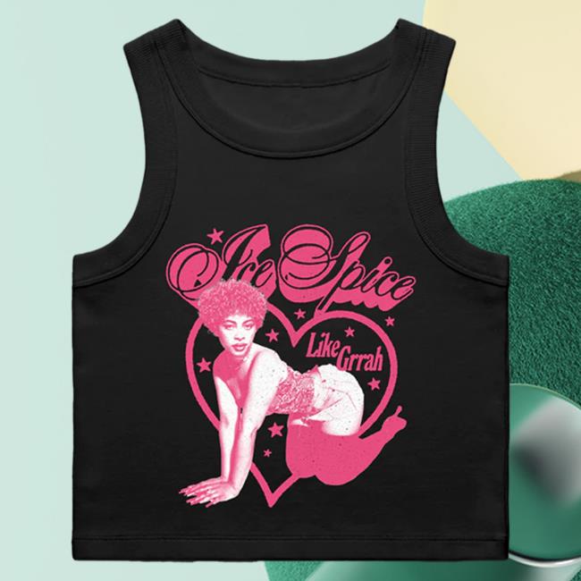 Official Ice Spice Music Clothing Merch Store Ice Spice Like Grrah Tank Top Tees Black IceSpice Shop