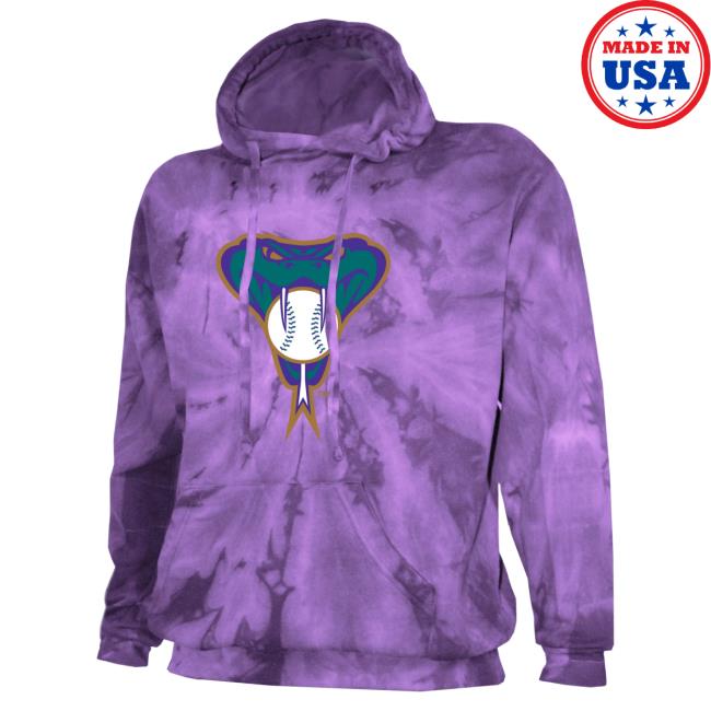 Official Dicks Sporting Goods Stitches Men's Arizona Diamondbacks Purple Tie Dye Attractive Hoodie Dickssportinggoods Tie-Dye