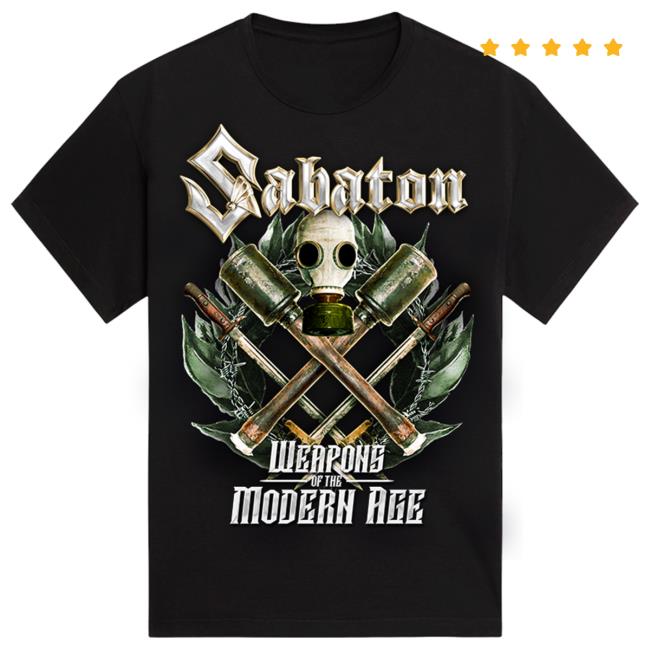 Official Sabaton Merch Store Sabaton Echoes Of The Great War – Weapons Attractive Shirt Sabaton Shop