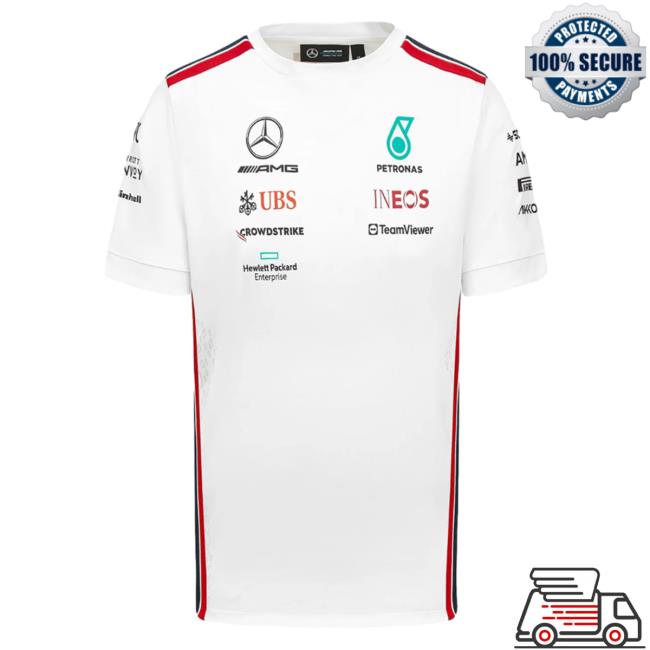 Official Lewis Hamilton George Russell Mercedes-Amg F1 2023 Team Driver Hooded Sweatshirt