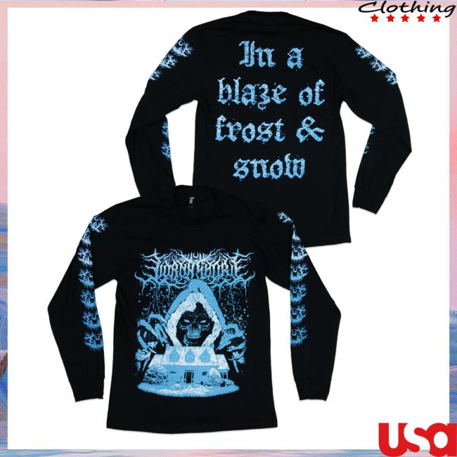 Lorna Shore Merch Lorna Shore In A Blaze Of Frost And Snow Long Sleeve T Shirt