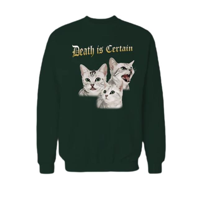 Official Mega64 Death Is Certain Cat Variant T Shirt