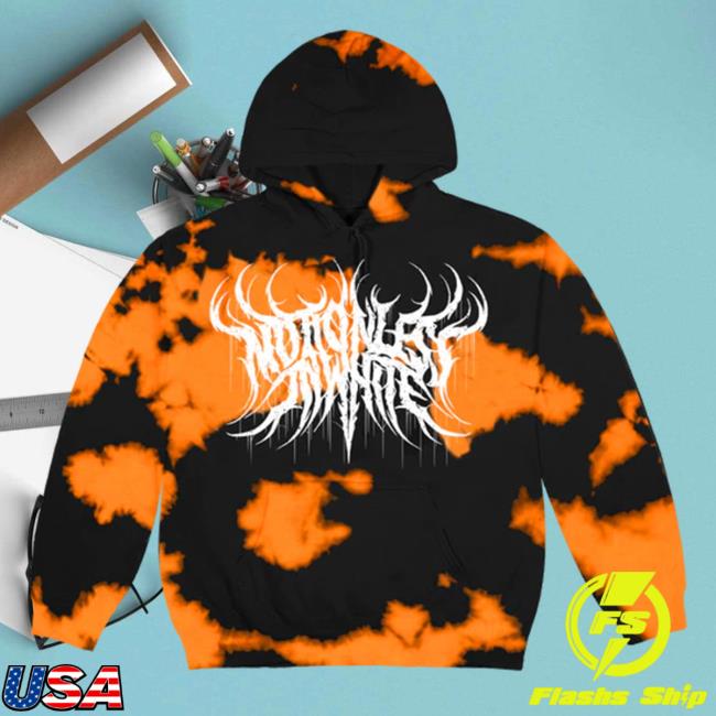 Official Miw Merch Motionless In White Orange Bleach Crewneck Sweatshirt