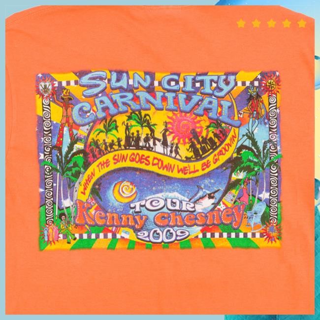 Official Kenny Chesney Merch Kenny Chesney Sun City Carnival Tour Top Shirt