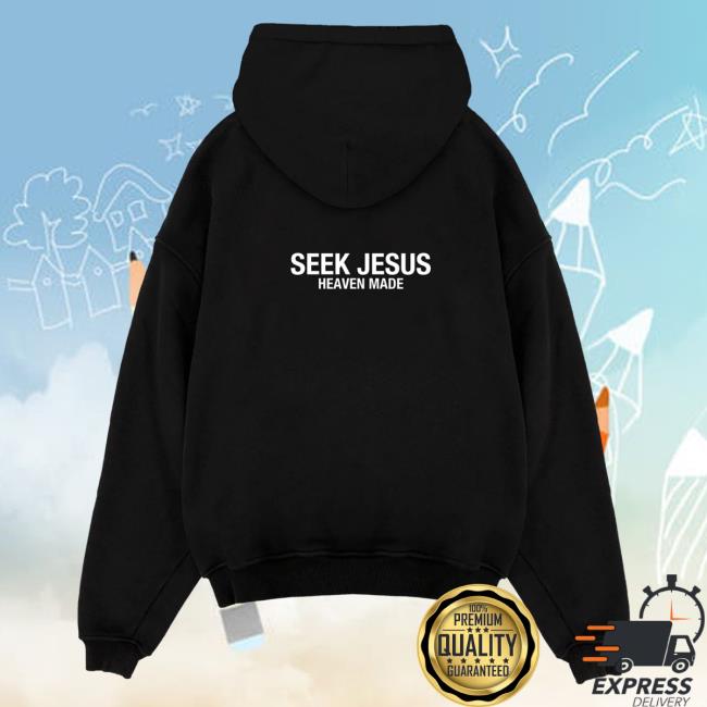 Official Seek Jesus Merch Store Seek Jesus X Heaven Made Hoody Black Seek Jesus Apparel Clothing SeekJesus