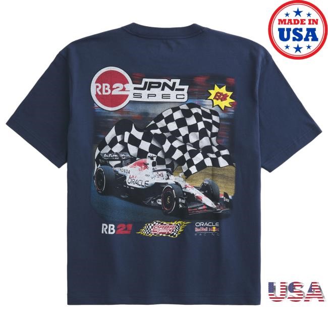Official Hollister Merch Store Boxy Oracle Red Bull Racing Graphic Hot Shirt Hollister Co
