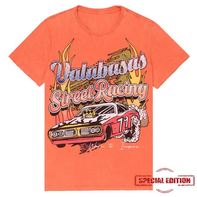 Official Valabasas "Crush" Vintage Flame Orange Shirt