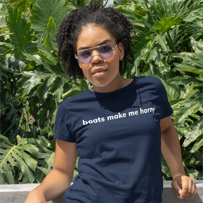 Sadie Crowell Merch Boats Make Me Horny T Shirt Black