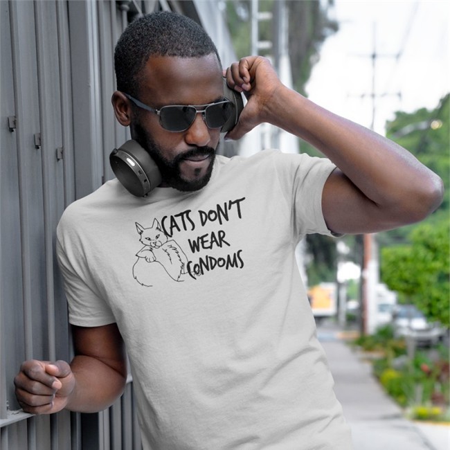 Cats Don't Wear Condoms V Neck T Shirt Shirts That Go Hard