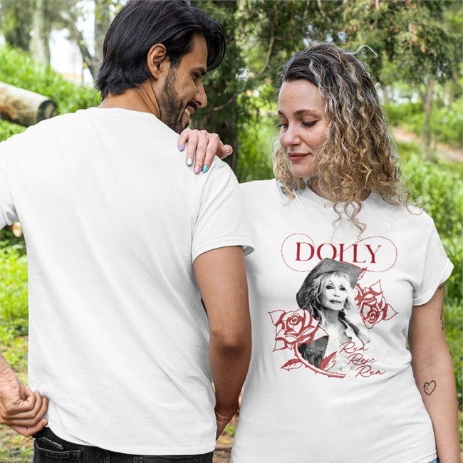 Adam Page Dolly Run Rose Run Tee Shirt Dolly Parton Merch