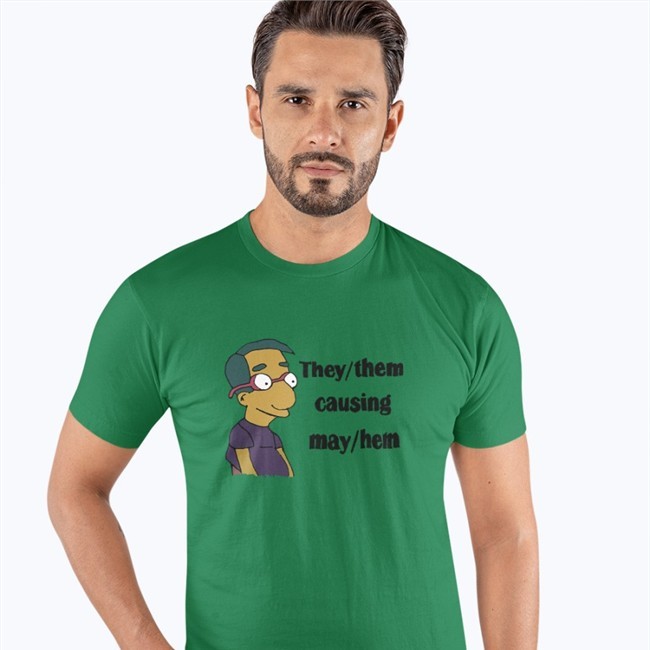 Milhouse Van Houten They Them Causing May Hem T Shirt The Simpsons Good Small Horce