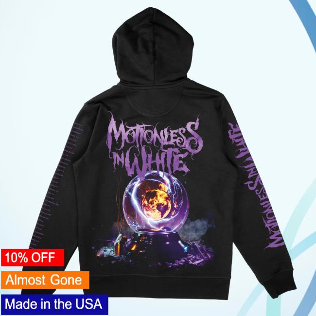 Official Motionless In White Merch Touring The End Of The World Tteotw Zip Up Hoodies