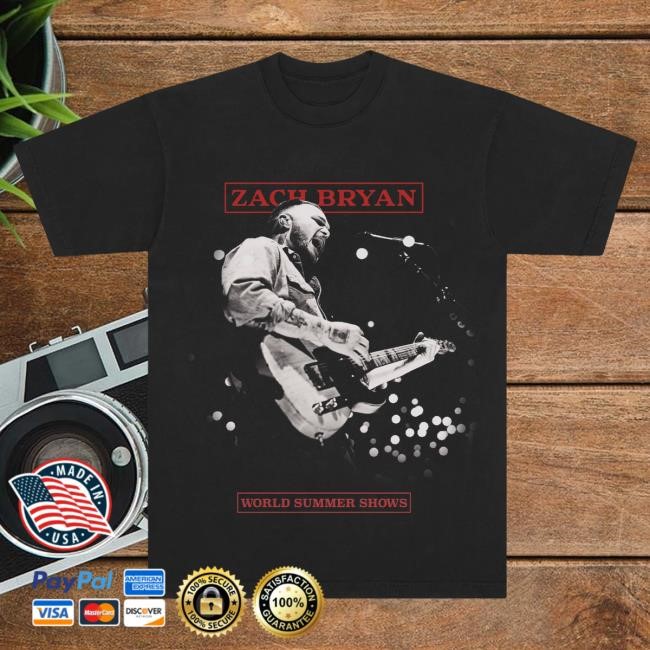 Official Zach Bryan Merch Store Shop ZB World Summer Shows Tee