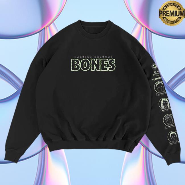 Official Imagine Dragons Merch Store Glow-In-The-Dark Bones Popover Shirt Imagine Dragons Apparel Clothing Shop ImagineDragons
