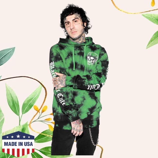 Blackcraft Cult Clothing Store BlackcraftCult Skullcraft - Green Lightning Dye Hoody