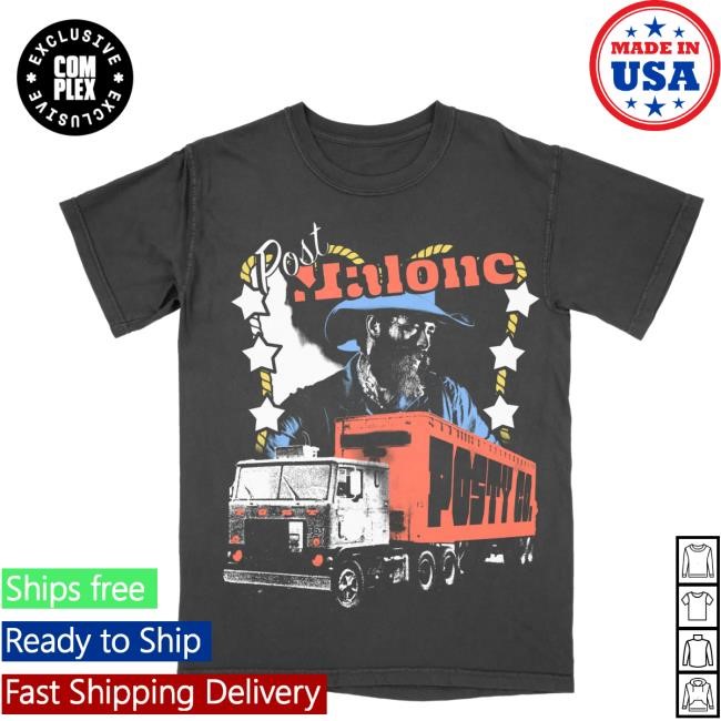 Official Complex Merch Store Shop Post Malone F-1 Trillion Posty Co. Photo Hot Shirt