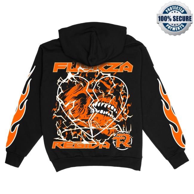Official Fuerza Regida Merch Store Fr Halloween Attractive Hoodie - Black Fuerza Regida Clothing Shop FuerzaRegida