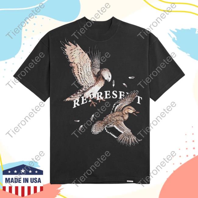 Official Harvey Nichols Store Represent Birds Of Prey Printed Shirt 2023 Black Harveynichols