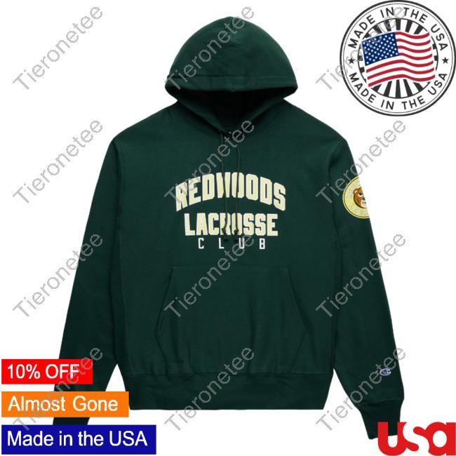 Official Premier Lacrosse League Shop Champion Redwoods Lacrosse Throwback Reverse Weave Crewneck Sweatshirt Dark Green
