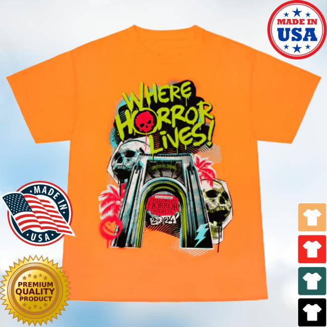 Halloween Horror Nights 2024 "Horror Lives Here" New Shirt