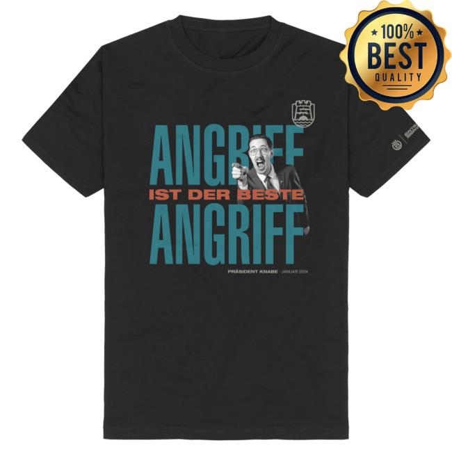 Eintracht Spandau Merch Store | Angriff Ist Der Beste Angriff T Shirt Black
