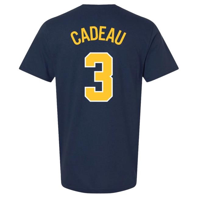 Michigan Wolverines Men's Basketball Student Athlete #3 Elliot Cadeau Shirts | The M Den Official Merch Store Shop