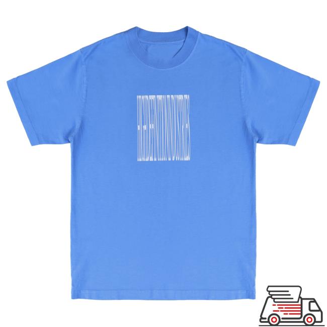 Blue Barcode Print Tees