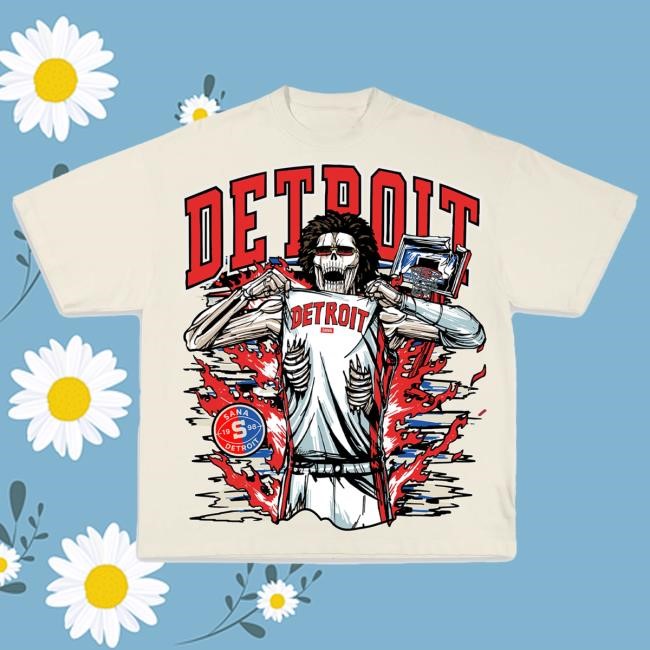 Official Sana Detroit Merch Store Shop Motor Muscle Shirt - Cream