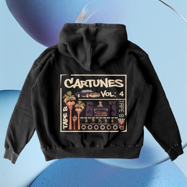 Official Tape B Merch Store Shop Tape B Cartunes Vol: 4 Hoody (Black) TapeB