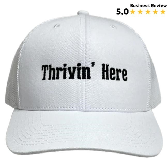 Official Gavin Adcock Merch Store White Thrivin' Cap