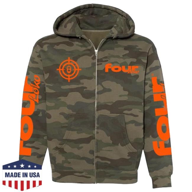 Four Loko Camo Zip Up Hood Four Loko Shop