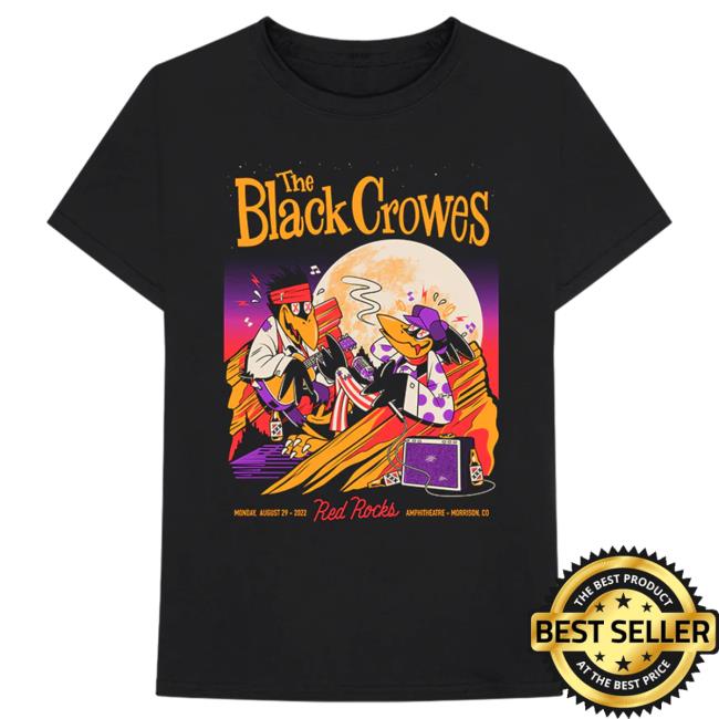 Official The Black Crowes The Black Crowes World Tour 2022 Red Rocks Tshirt