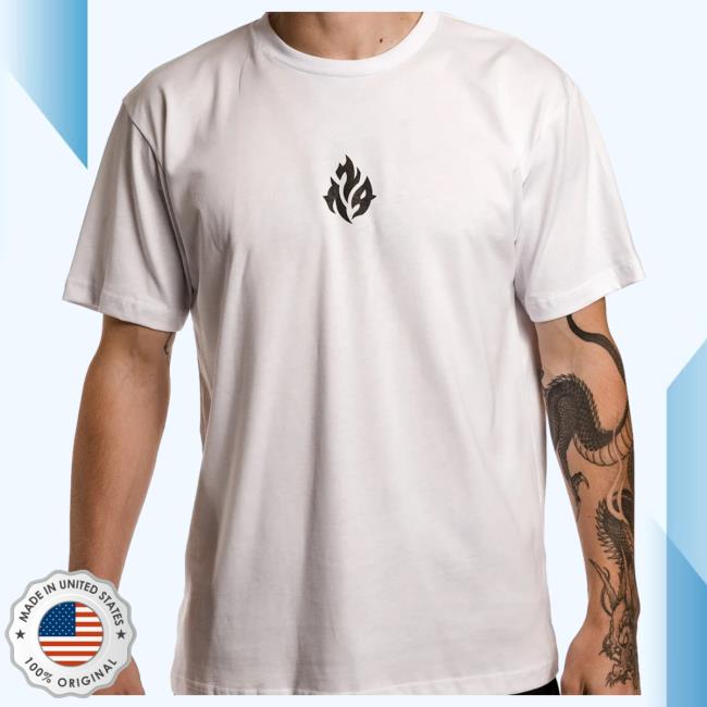 Official 729 Merch Flame White Hooded Sweatshirt 729Merch