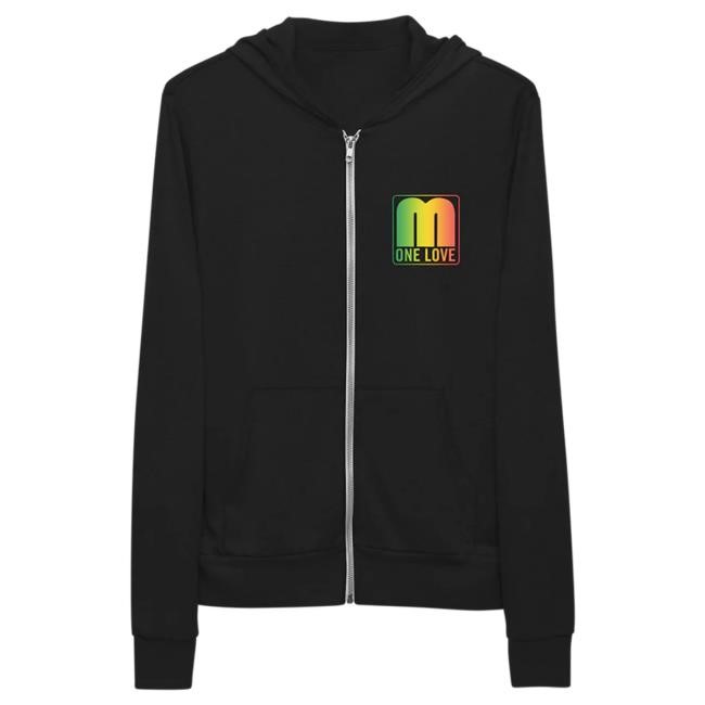 Official Bob Marley Store Shop Bob Marley One Love M Zip Hoodie