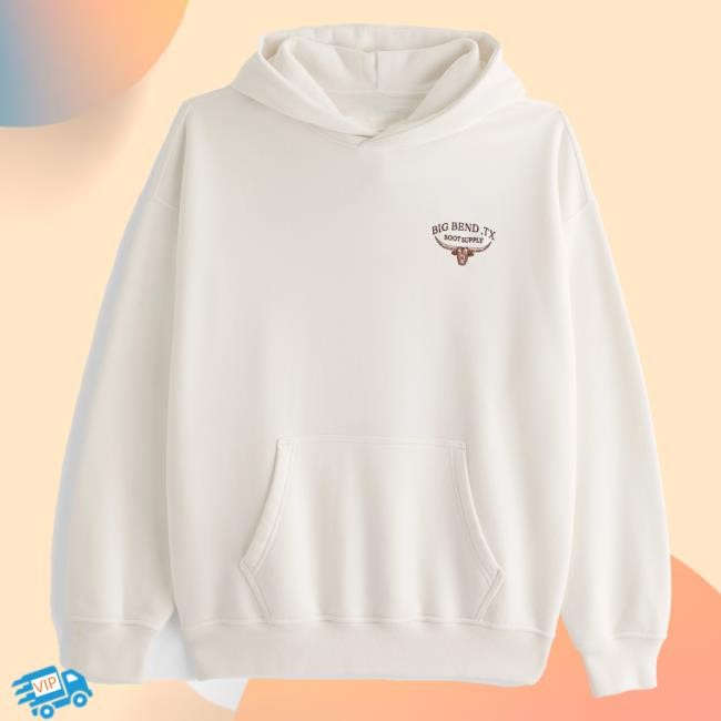 Official Abercrombie And Fitch Merch Western Graphic Hooded Sweatshirt