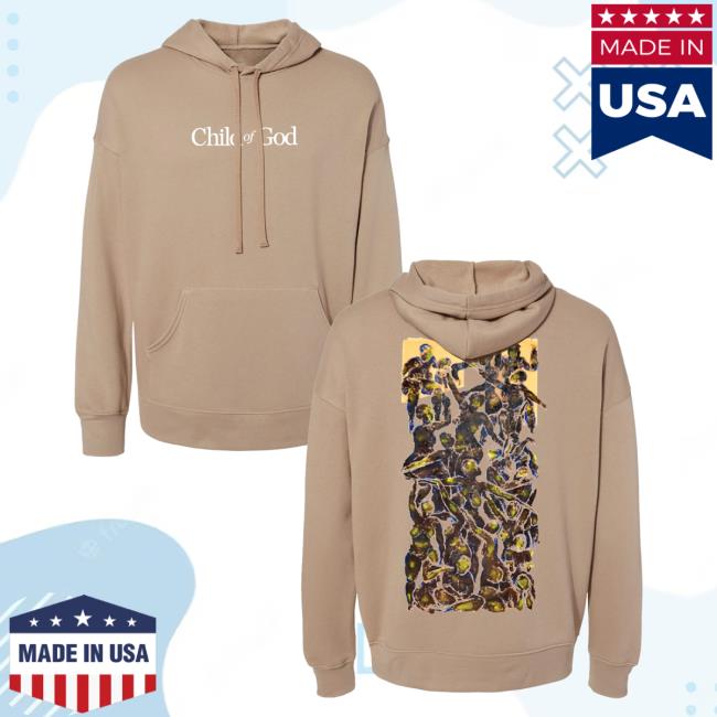 Official Chance the Rapper Merch Store Child Of God Tan Hooded Sweatshirt Chance the Rapper Apparel Clothing ChancetheRapper