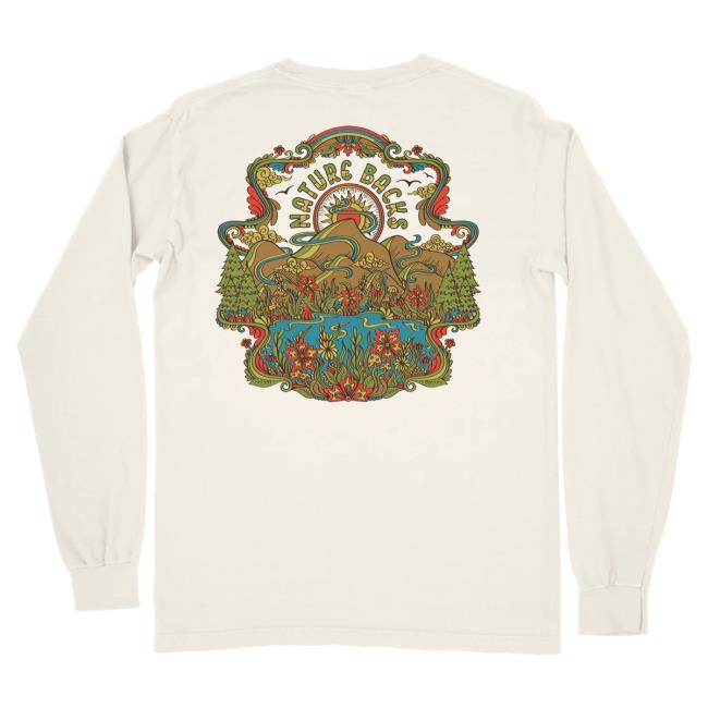 Official Nature Backs Merch Store Flourish Long Sleeve Natural NatureBacks Apparel Clothing Shop