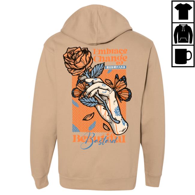 Official Philip Defranco Merch Store Beautiful Bastard Always Embrace Change - Crewneck Sandstone Beautifulbastard Philipdefranco Shop