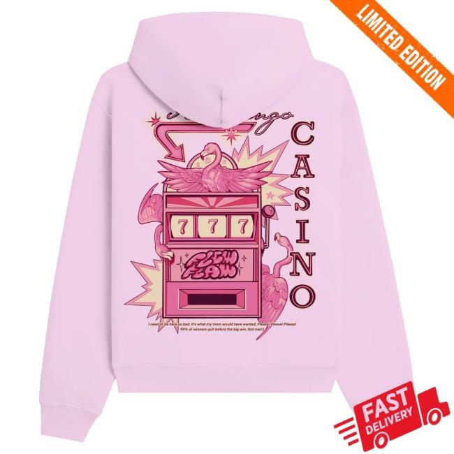 Official Flim Flam Flamingo Casino Adult Hoodie Blue/Black FlimFlam