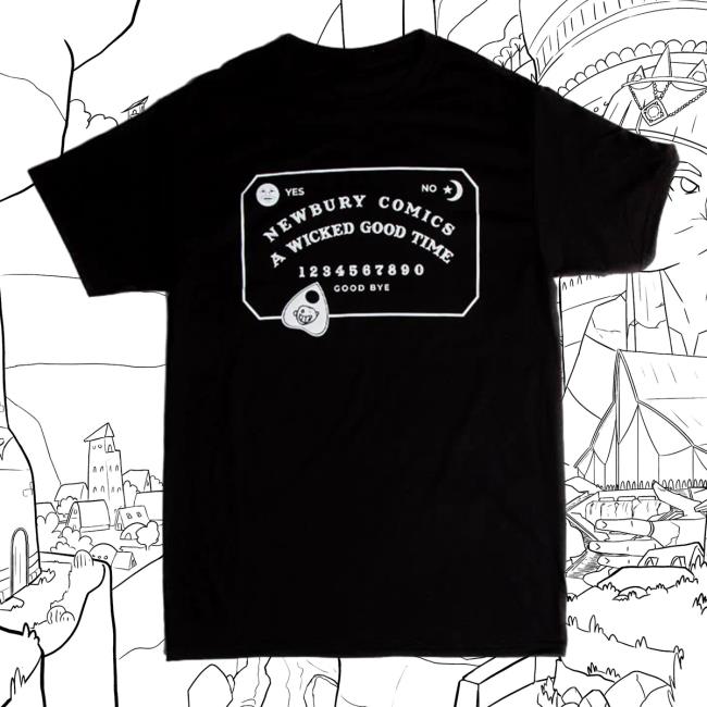 Official Newbury Comics Merch Wicked Good Spirit Board Shirt
